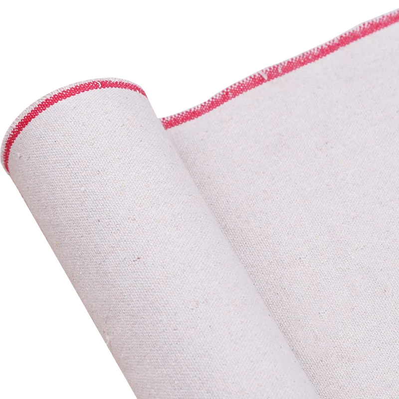 170cm wide Medium texture 327gsm unprimed paiting linen blend canvas roll for