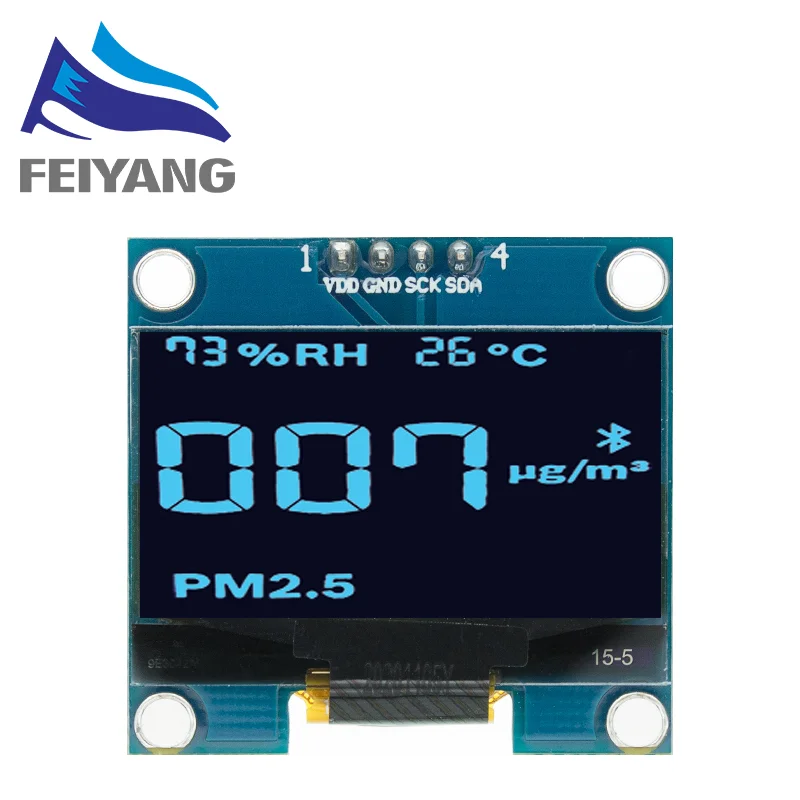 10 шт. светодиодный модуль O 1 3 дюйма Белый/Синий SPI/IIC I2C Коммуникационный цвет 3x64 ЖК