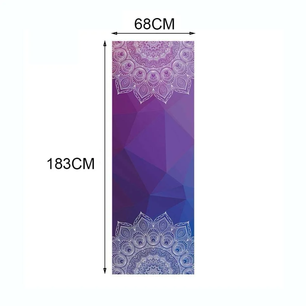 Yoga Blanket Mandola Print Thick Non-Slip Pilates Workout Exercise Gym Home Yoga Mat Towel Sit-Ups Camping Picnic Mats 18368cm (2)