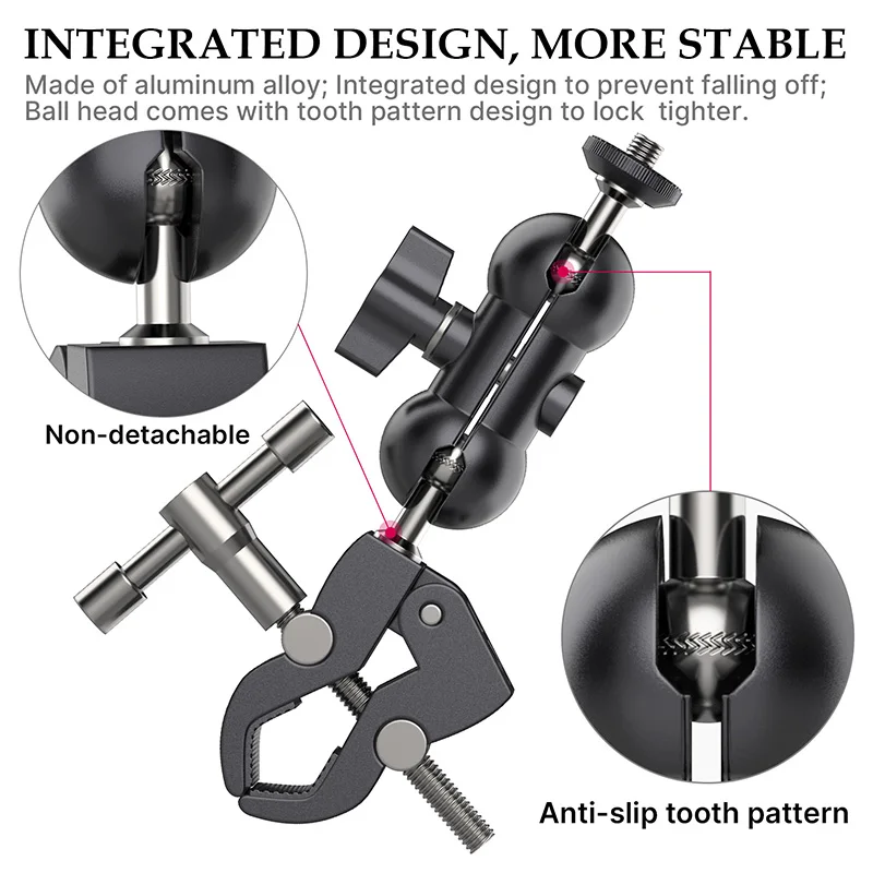 Ulanzi UURig Adjustable Super Clamp With 1/4 And 3/8 Thread For 12mm-55mm Rods Camera Accessories Light Umbrellas Hhooks Shelves