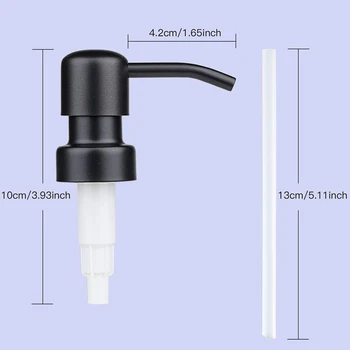 

Soap Dispenser Replacement Pump,4Pack Rust-Proof Stainless Steel with Black Metal Coated Pumps Fit Standard 8Oz/16Oz Boston Roun