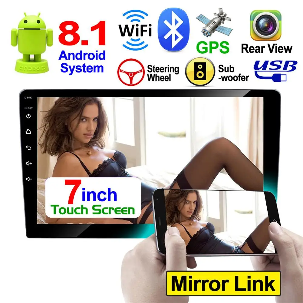 Car Android 8.1 Mp5 Multimedia Player Radio Bluetooth 10.1 Inch 2 Din Stereo GPS Navigator Built-in WIFI USB Auto Radio Car Android 8.1 Mp5 Multimedia Player Radio Bluetooth 10.1 Inch 2 Din Stereo GPS Navigator Built-in WIFI USB Auto Radio