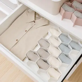 

Drawer Honeycomb Organizer Divider Splint Divider Box Adjustable DIY Storage Grid Grading Cell Panties Socks