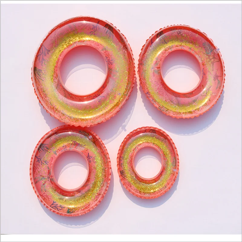 

Inflatable buoy baby Pool float Shiny swimming circle flamingo unicorn donut rubber ring Inflatable water toys children's float