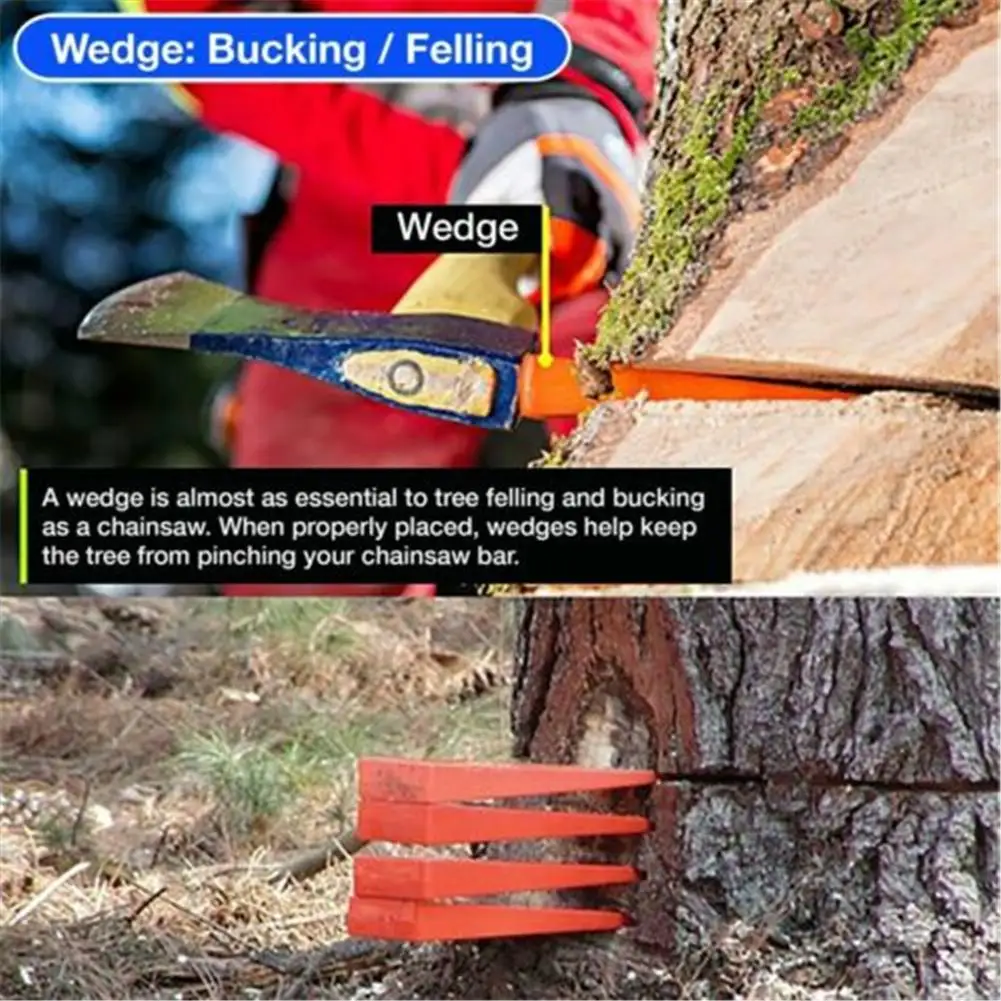5inch Chainsaw Cutting Cleaving Wedge Tree Forestry Falling Spiked