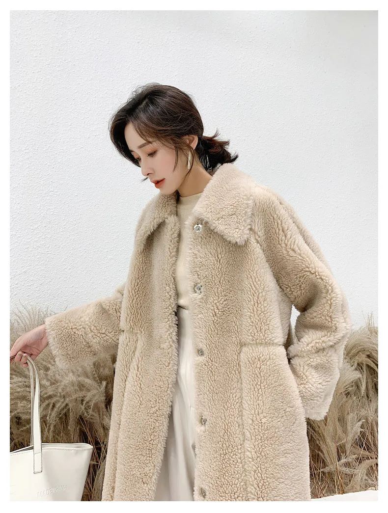 Австралия дикая Альпака большой зерна овец стриженая пальто композитный мех один кашемир женский