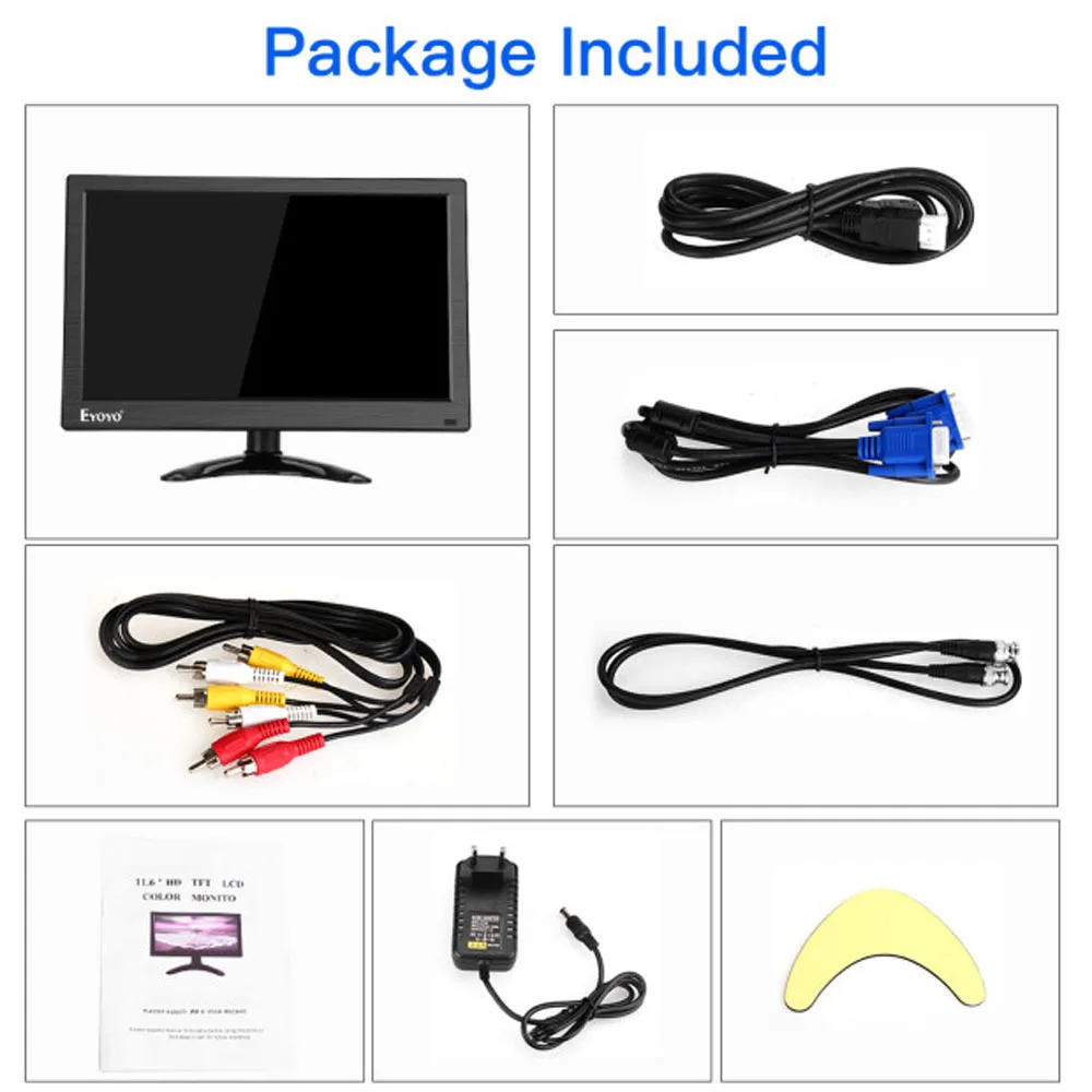Eyoyo EM11F 11," монитор ips FHD 1920X1080 HDMI CCTV камера безопасности Moniteur PC lcd дисплей с динамиком BNC VGA AV