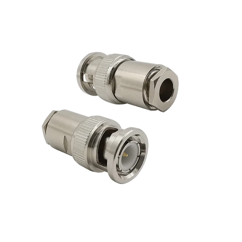 1/2Pcs Silver BNC Male Plug Clamp Solder Connector for LMR195 RG58 RG142 RG400 RG223 Coaxial Cable | Обустройство дома