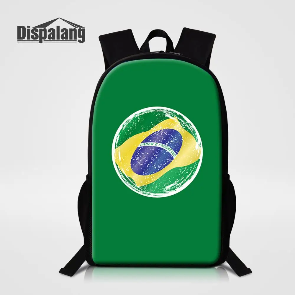 Backpack1 Бразильский рюкзак с черепом для мальчиков, крутые школьные сумки для любителей футбола, мужская сумка для книг, дорожная сумка на плечо, Детский рюкзак на заказ - Цвет: Backpack1