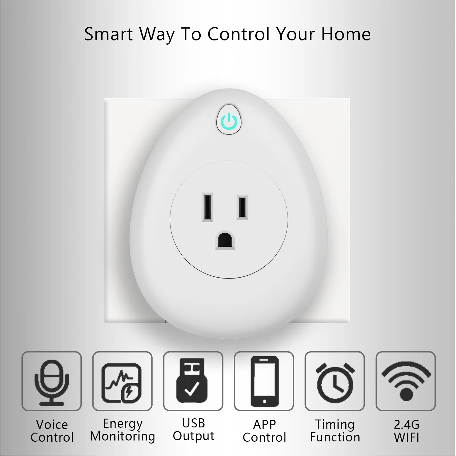 Wifi Smart power Plug Mini EU розетка 16A выход мониторинг энергии голосовой пульт дистанционного управления домашний комплект работает с Alexa Google Home IFTTT