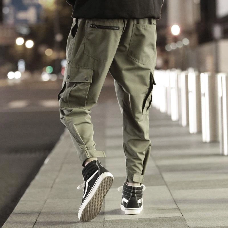Pantalones lisos informales para Hombre, ropa con puño elástico, 2022|Pantalones informales| - AliExpress
