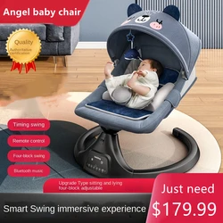 Baby Smart Electric Baby Cradle Crib Rocking Chair Baby Bouncer Newborn Calm Chair Bluetooth with Belt Remote Control