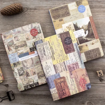 

Retro European Hard Surface Coloring Planner Agenda Notepad Student Gift Material Beautiful Illustration Diary Travel Notebook