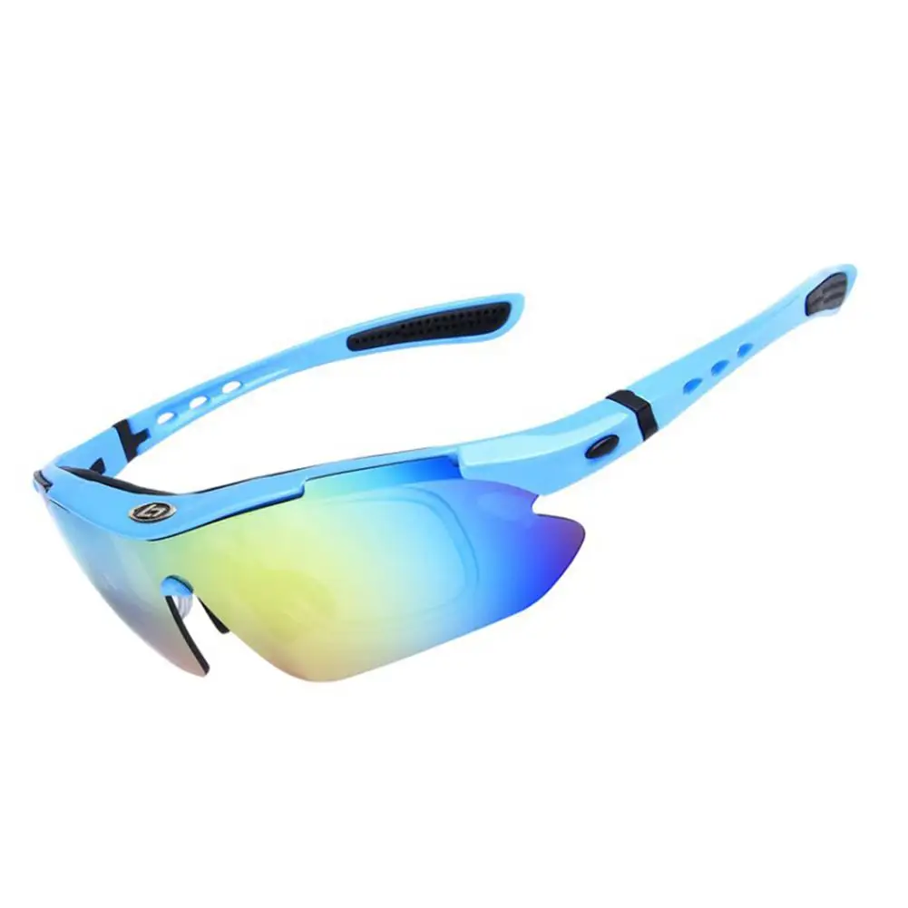 Fluorescent blue HiMISS поляризационные очки для велоспорта на открытом воздухе, высокий светильник, PC спортивные очки, полимерный эластичный силикагель - Цвет: Fluorescent blue