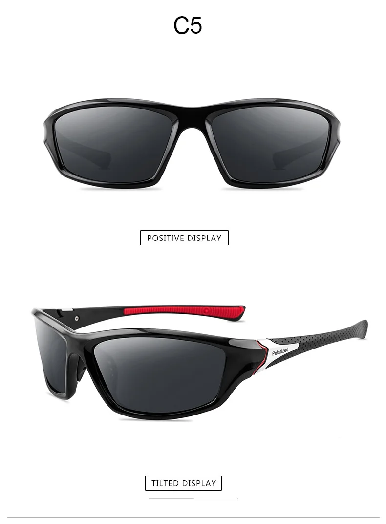 Новые Модные поляризованные солнцезащитные очки, мужские спортивные солнцезащитные очки для улицы, очки для ночного видения с антибликовым покрытием, очки для вождения автомобиля, солнцезащитные очки для мужчин