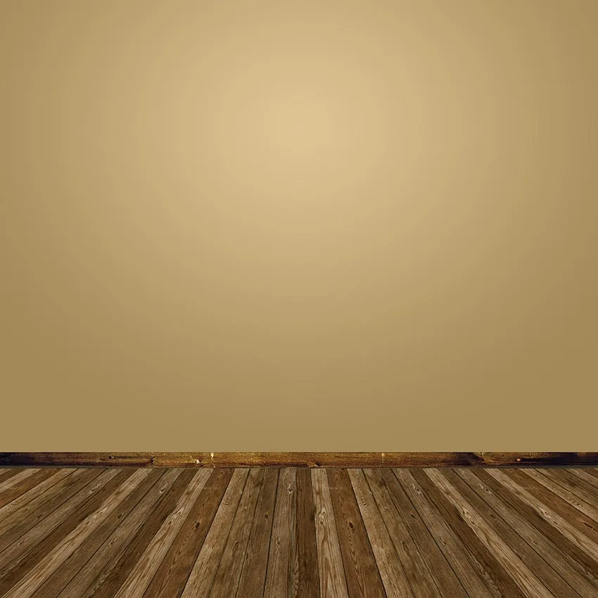 

10x10FT Vintage Old Empty Room Cement Wall Wooden Floor Plank Custom Backdrop Photo Studio Background Vinyl 300cm x 300cm
