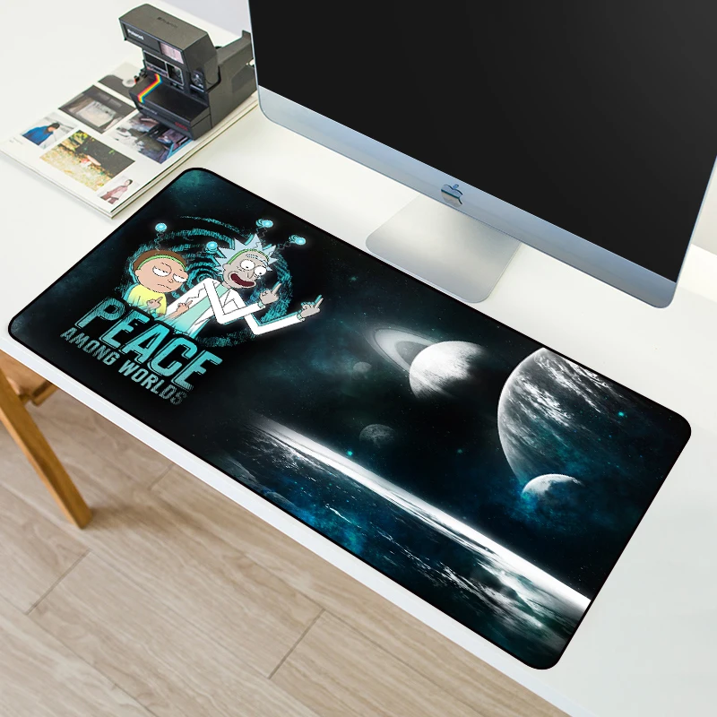 800x300 мм игровой коврик для мыши XL натуральный резиновый нескользящий большой игровой коврик для мыши Рик и Морти для настольного компьютера ноутбука