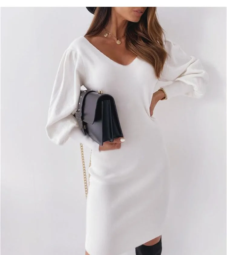 Dress Long Sleeve Fashion Mini Dress Sexy Women Slim Streetwear Temperament Stylish Robe Holiday Basic Clothing Female Vestidos off shoulder dress