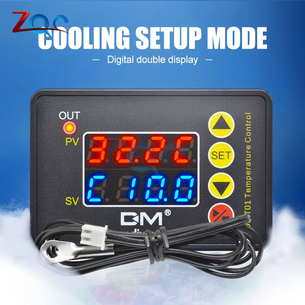 AC 110V 220V DC 12V 24V светодиодный цифровой терморегулятор, термостат, термометр, терморегулятор, микрокомпьютер