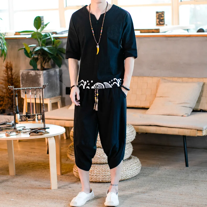 

Therapists Work Clothes Men's 2019 New Style Summer Traditional Chinese Medicine Health Museum Therapeutic Massage Uniform Hotel