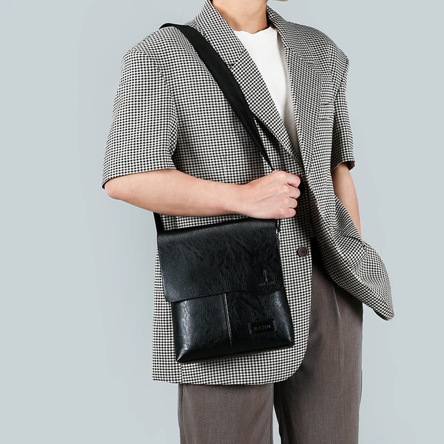 Men's Small Bag Handbag Business Style PU Leather Male Crossbody Boy  Messenger Purse Vintage Pattern Designer Man Shoulder Bags - AliExpress