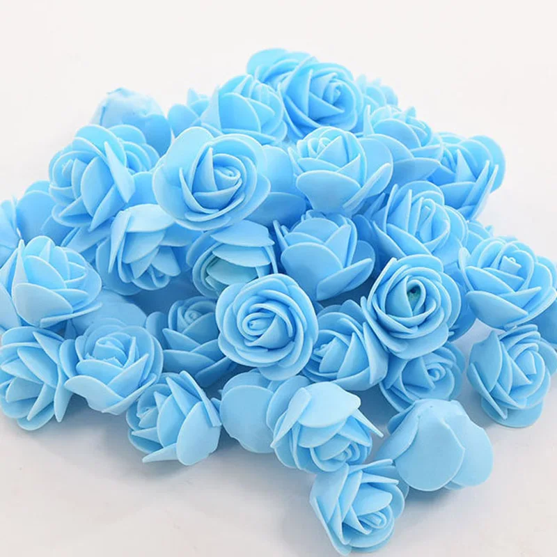 150pcs flower blue Joy-Enlife пенный медведь, форма, искусственный цветок, голубая розовая роза, сделай сам, плюшевый медведь, бант, ленты, свадьба, день рождения, вечеринка, подарок, украшение - Цвет: 150pcs flower blue
