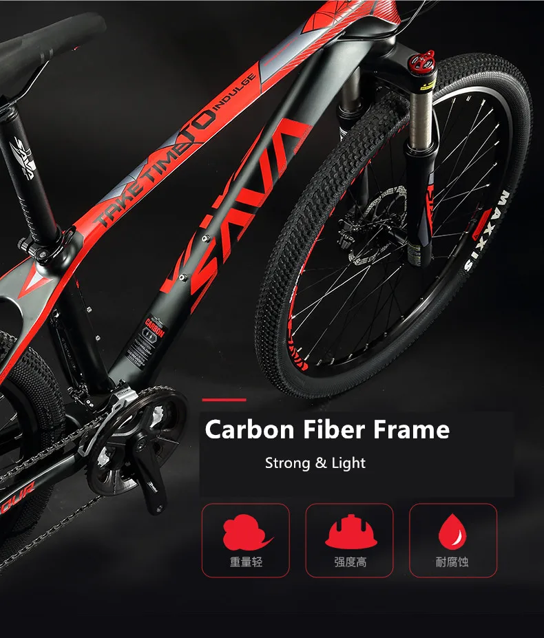 Excellent New Brand Mountain Bike Carbon Fiber Frame SHIMAN0 M370/3000 27 Speed M315 Hydraulic Disc Brake Lockable Suspension MTB Bicycle 5