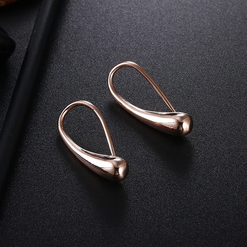925 Silver Earring For Women Water Drop Gold Earrings Fashion Wedding Jewelry Gifts 3 Colors