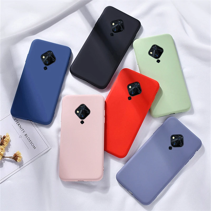 

For Vivo S5 Case Rubber Liquid Silicone Shell Shockproof Armor Bumper Soft Case For Vivo S5 Case Case Cover For Vivo S5 Case