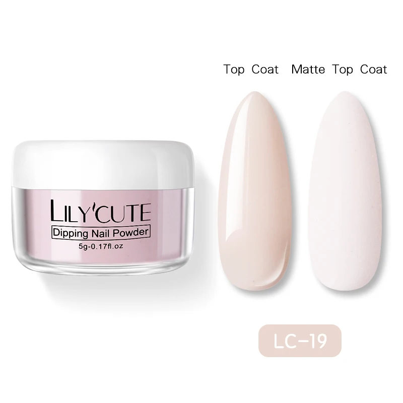 LILYCUTE погружение французский порошок ногтей блеск пигмент градиент ногтей естественный цвет голографическое искусство ногтей украшения Dip блеск - Цвет: LC-19