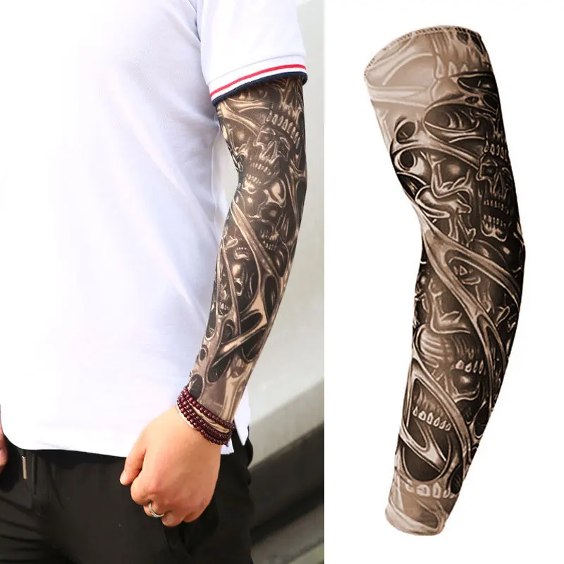 

Outdoor Cycling Sleeve 3D Tattoo Printed Arm Cover Cycling Sun Protection Arm Cooling Sleeves Riding Sleeves Arm Protection Arm