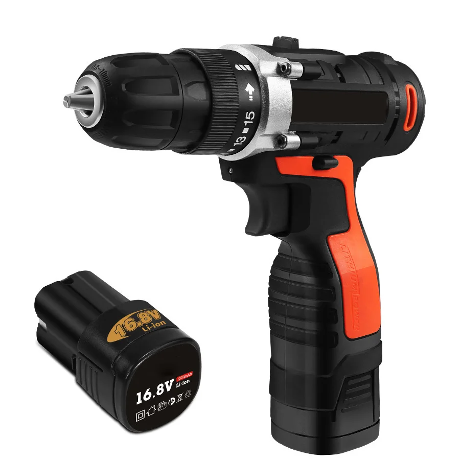 

Set 16.8V Hands Drills Lithium Battery Rechargeable Charger Cordless Electric Screwdriver Tool Parts