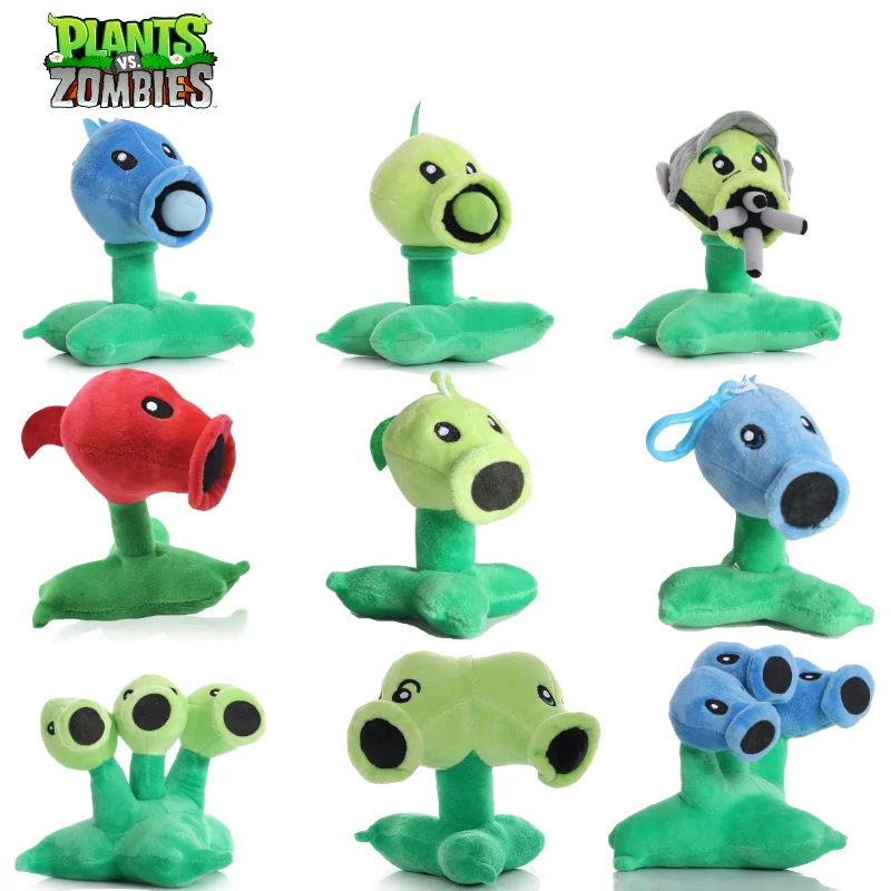 20cm Plants VS Zombies 2 Peashooter Snow Pea Repeater Threepeater