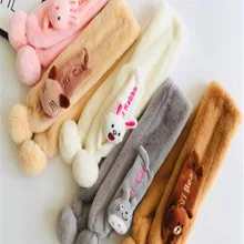 Han edition/плюшевый Детский шарф с рисунком коричневого медведя; воротник для мальчиков и девочек; детская зимняя одежда с кроликом Тоторо; TXM5415