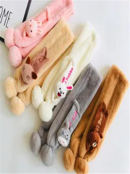 

Han edition plush cartoon brown bear baby scarf collar collar boy girl can ni rabbit totoro children in winter TXM5415