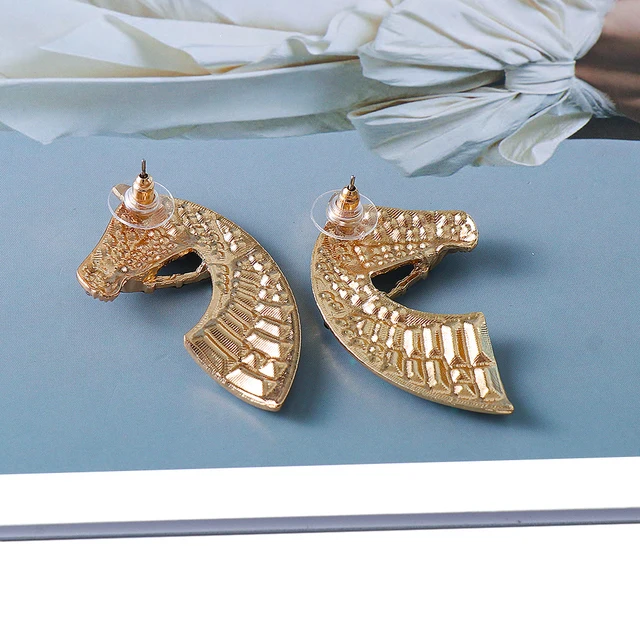 WEVENI Acrylic Running Horse Earrings - Colorful Steed Dangle Drop Animal Jewelry For Women & Girls
