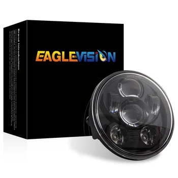 

DHBH-EAGLEVISION 5 3/4 5.75 Inch Round Motorcycle LED Headlight, LED Projector Headlight for XL883 XL1200 Accessories
