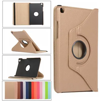 

360 Rotation PU Leather Case Stand Cover for Samsung Galaxy Tab A 2019 8.0" inch Tablet SM-T290 T295 T297 Protective Shell +film