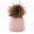 Winter Knitted Beanie Hat with Real Fur Pom Poms For Children Fashion Cute Skullies Beanies Outdoor Thick Warm Soft Pompon Hats 9