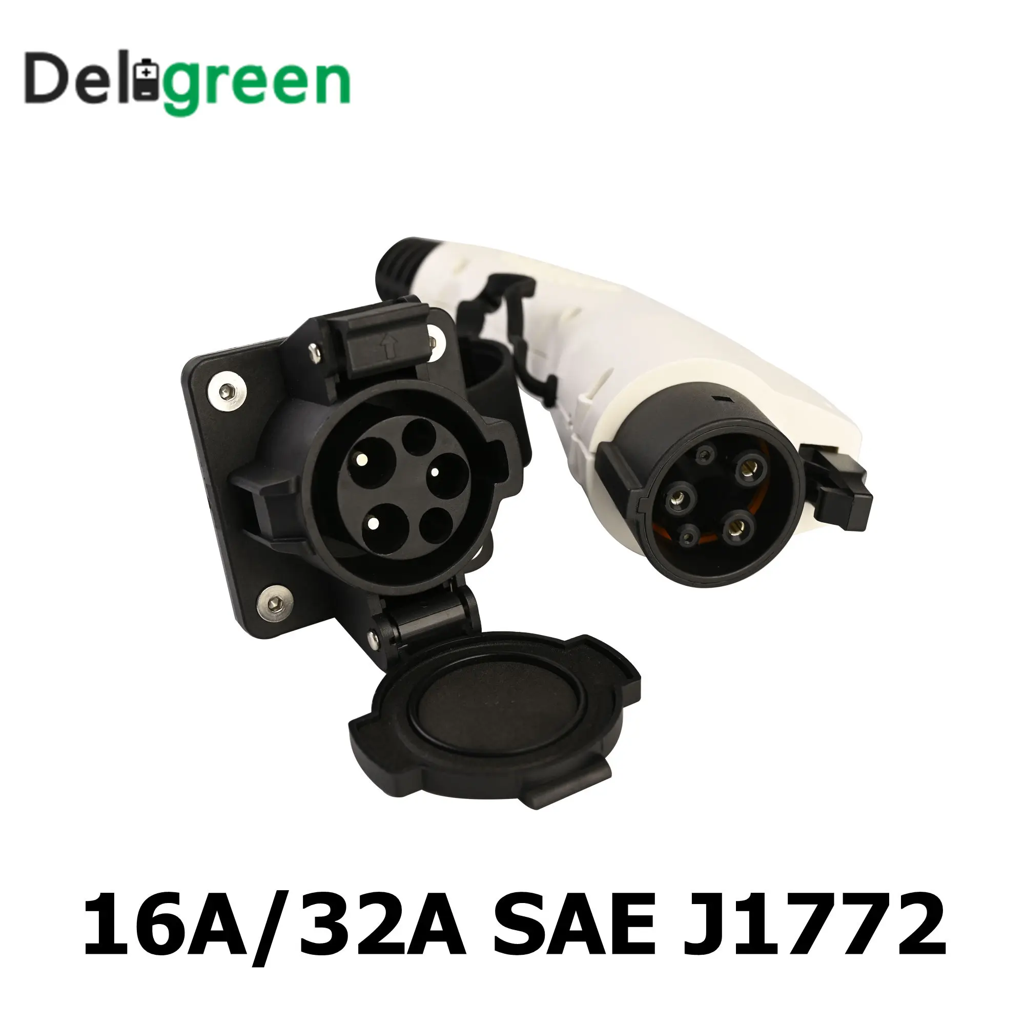 Duosida 16A 32A SAE J1772 Type 1 Level 2 AC plug and socket without Cable for EV/Electric car charging or station | Электроника