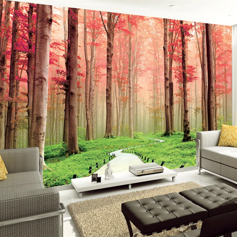 

Dropship 3D Stereo Mural Wallpaper Forest Nature Landscape Fresco Bedroom Mural Interior Decor Wall Painting Papel De Parede