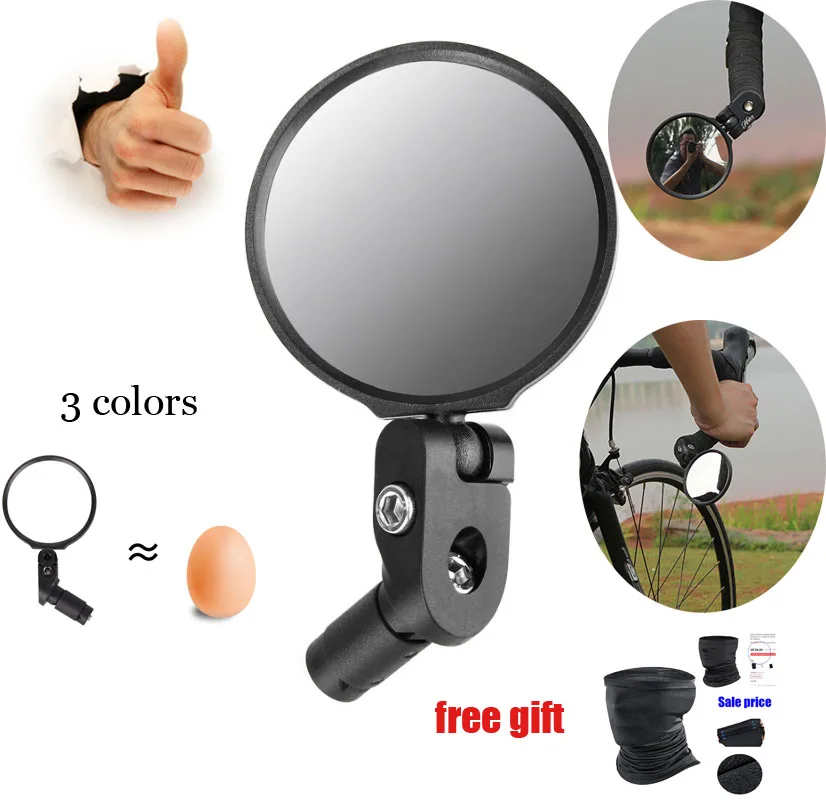

Hafny-Flexible Bicycle Mirrors Clear Rear View Bicycle Handlebar Rear Eye Safety Mirror for Mountain and Road Bikes