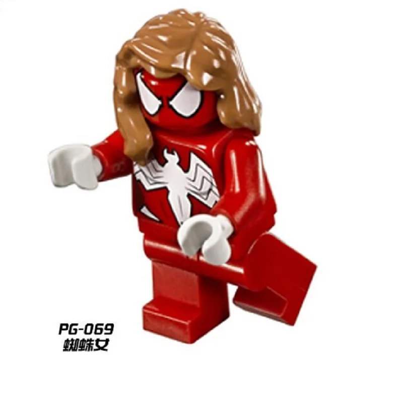 Single Sale Super Heroes Building Blocks SDCC Captain America Spiderman Hobgoblin Action Figures For Children Model Toys PG8017 - Цвет: PG069 Without Box