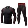 Men's outdoor exercise Tight T-shirt fitness exercise running training suit stretch quick-dry Long T-shirt sportswear pants 1