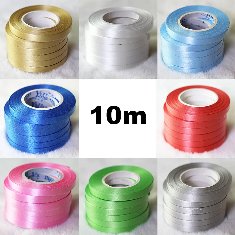 2 قطعة 10 متر الشريط الملون لامع الذهب الأزرق الوردي الأحمر الأبيض أشرطة بالونات اكسسوارات الشريط ل حفل زفاف وعيد ميلاد ديكور