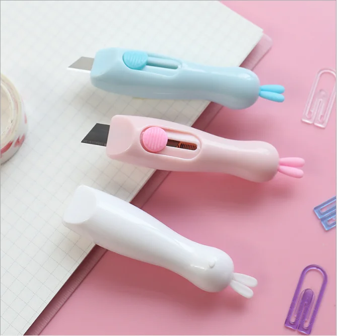 2 pcs Pen knife Paper cutter Utility Cleaver cartoon Metal Box Pocket Craft Knife cute girl school supplies | Канцтовары для офиса