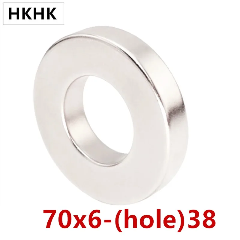 1 2 5 ks 70mm ndfeb magnetem prsten OD 70x38x6 mm 2.8