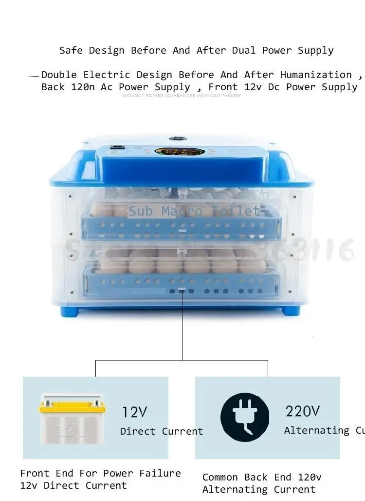 Автоматический маленький бытовой Электрический инкубатор 9-320 яиц куриный Брудер большой емкости контроль температуры Incubadora Couveuse
