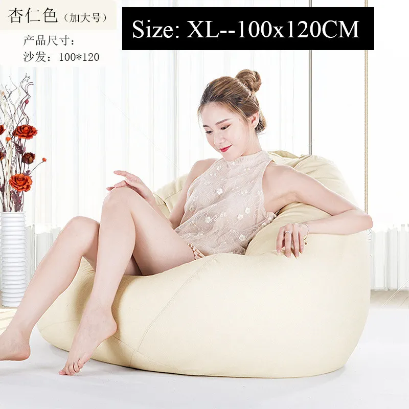 XL Bean Bag чехол для дивана без наполнителя, спальня, гостиная, диван-кровать, ленивый, Повседневный, татами, Beanbag, кресло, чехол для дивана, Puff Line, ткань - Цвет: XL