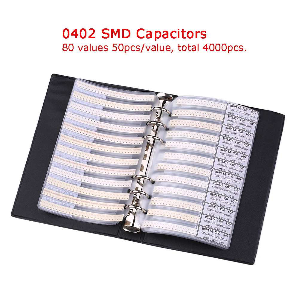 New Arrival Sample Book 0201 0402 0603 0805 1206 Resistor Kit SMD SMT Chip Resistor Capacitor Sample book Assorted Kit